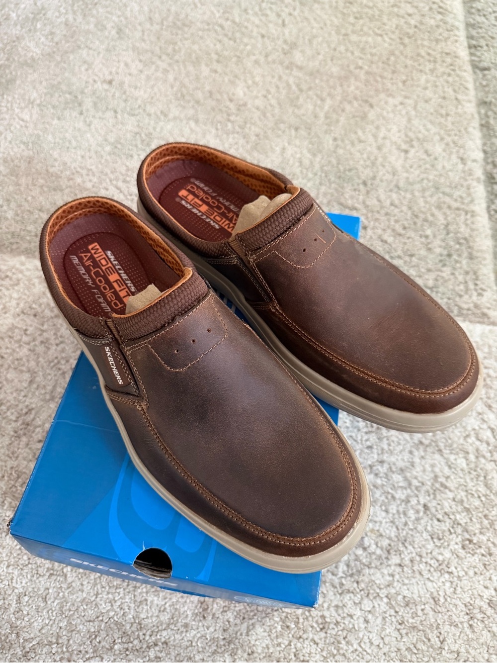 NWT Skechers Porter Vamen Wide Fit Clogs Brown Men’s Size 11